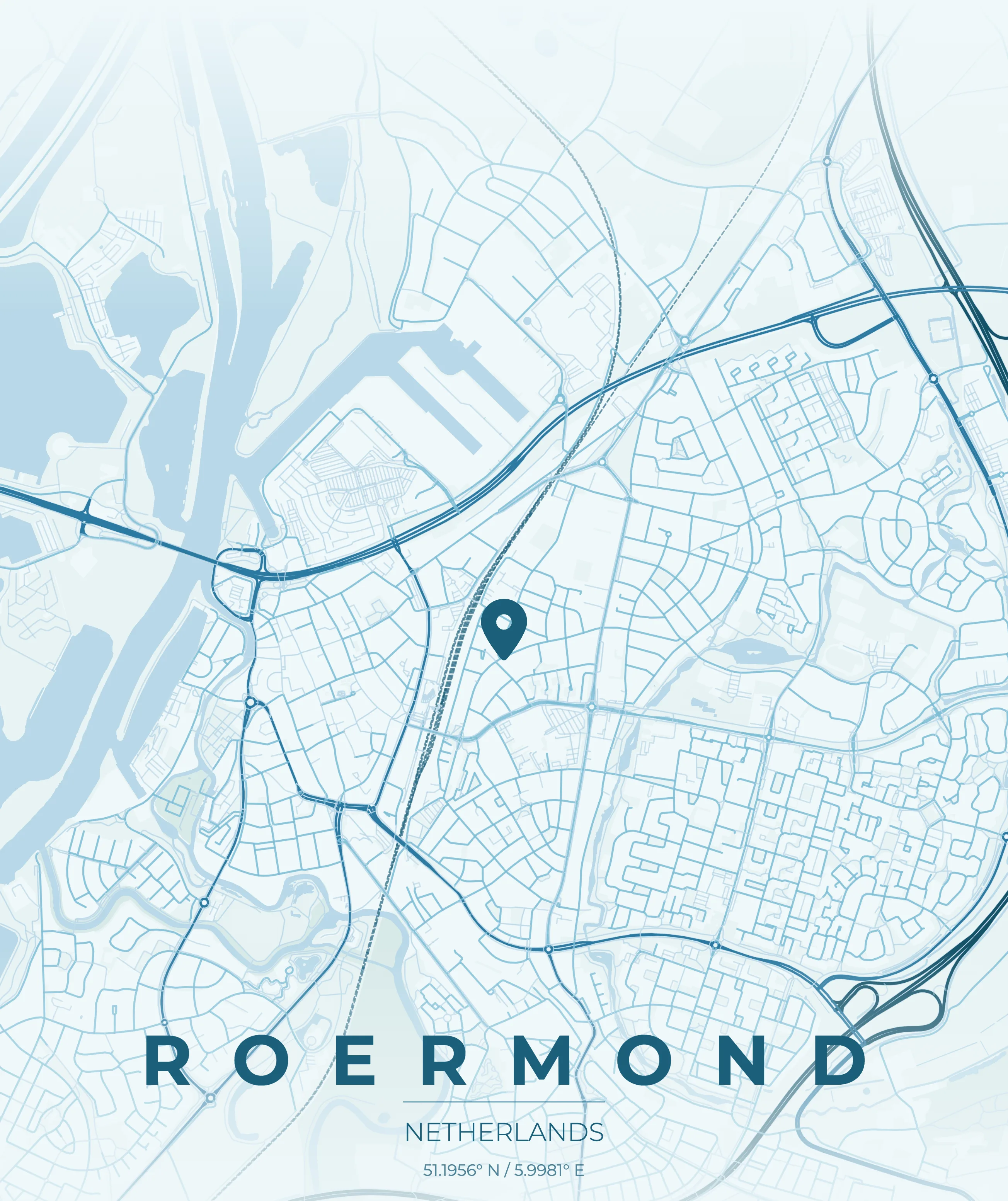 Kaart van Roermond